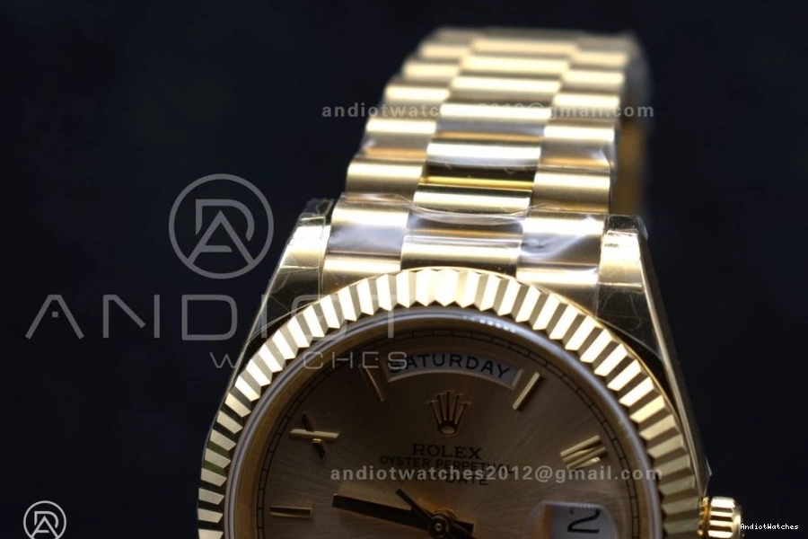 RG DayDate 40 Dial on Bracelet A GSF Weight Gold 390 OnTrend President Roman Gain 0113
